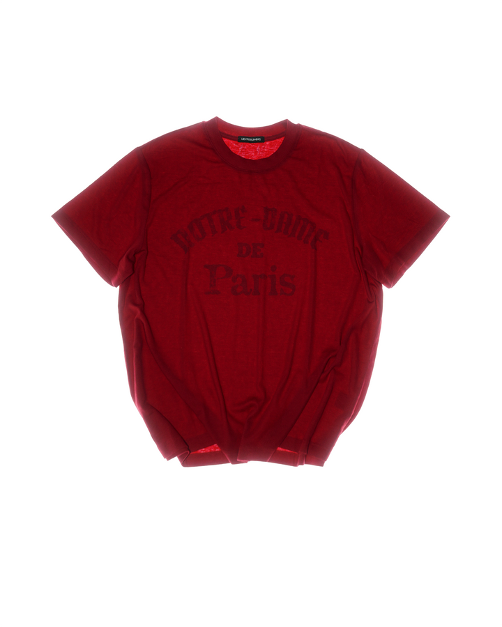 Red Print T-shirt from Lievre Running, featuring a soft fabric blend and oversized fit, perfect for casual wear.