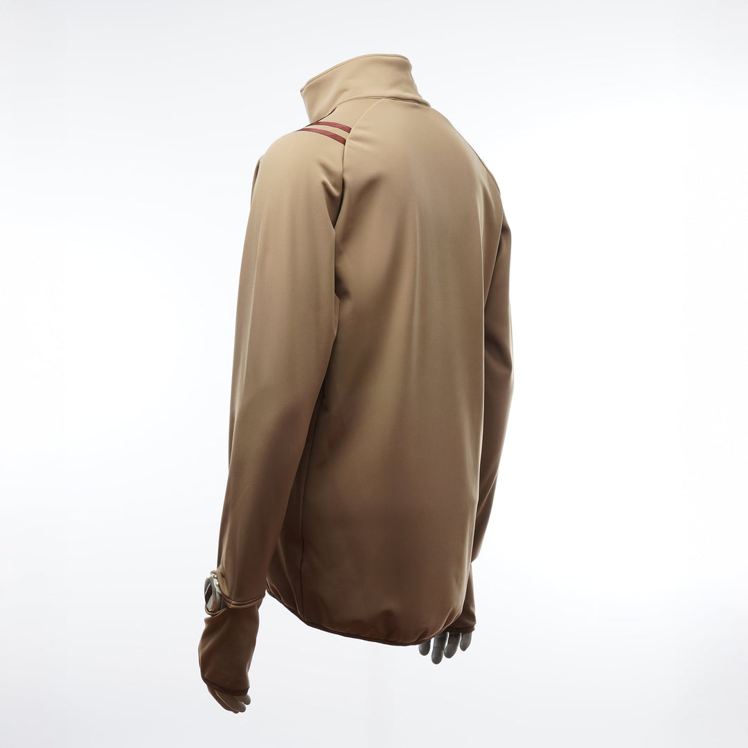 Tabisuke Tabizo T2 Jogger Jacket 2025 in brown, winter running jacket with Artica stretch fabric, thumbholes and watch opening