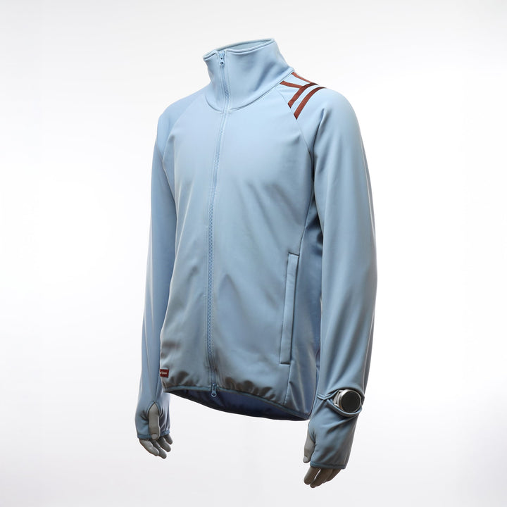 Tabisuke Tabizo T2 Jogger Jacket 2025 in ice, winter running jacket with Artica stretch fabric, thumbholes and watch opening