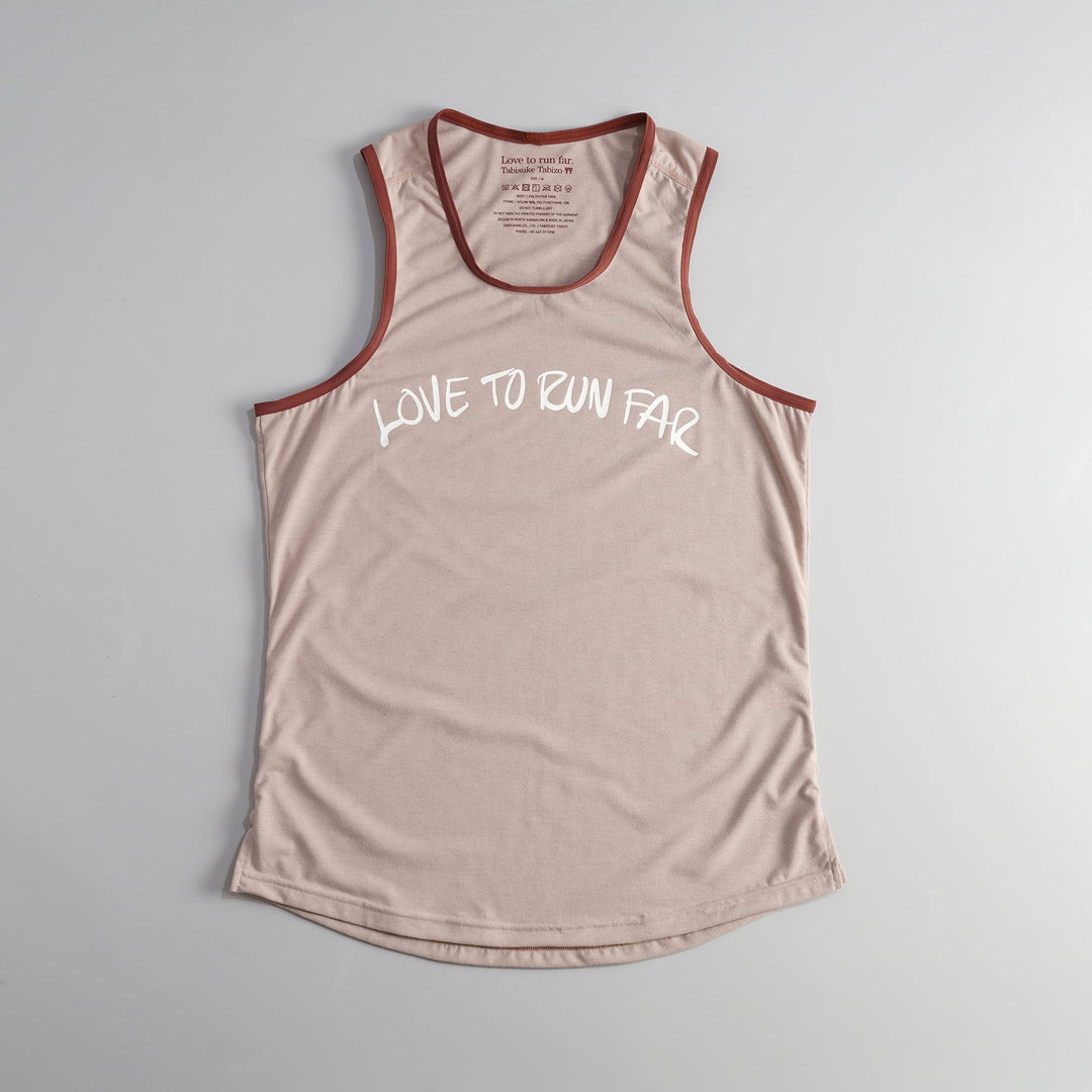 T2 Running Singlet in old rose made with Swiftex performance fabric and relaxed A-line silhouette