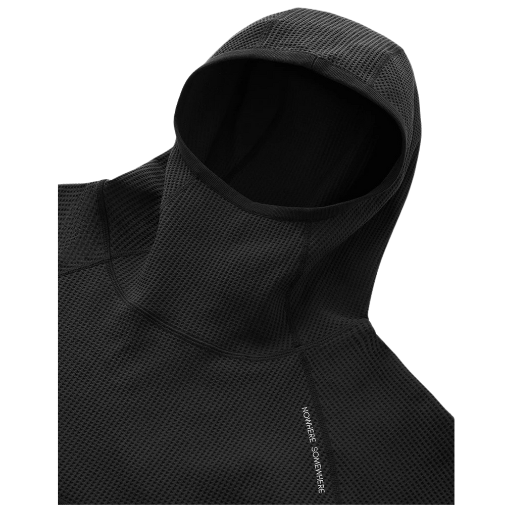 Nowhere Somewhere The Peace Waffle Hood with waffle-knit texture