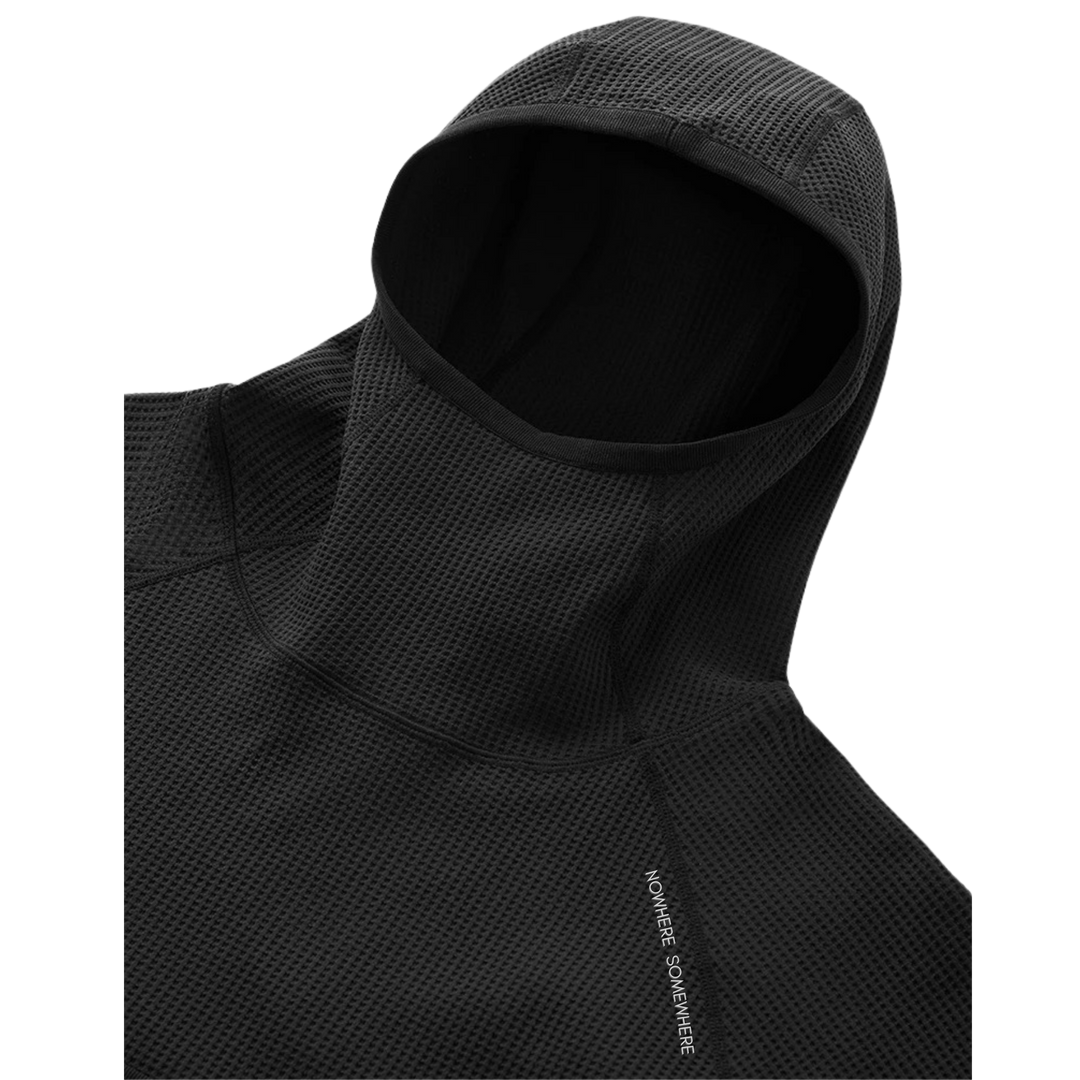 Nowhere Somewhere The Peace Waffle Hood with waffle-knit texture