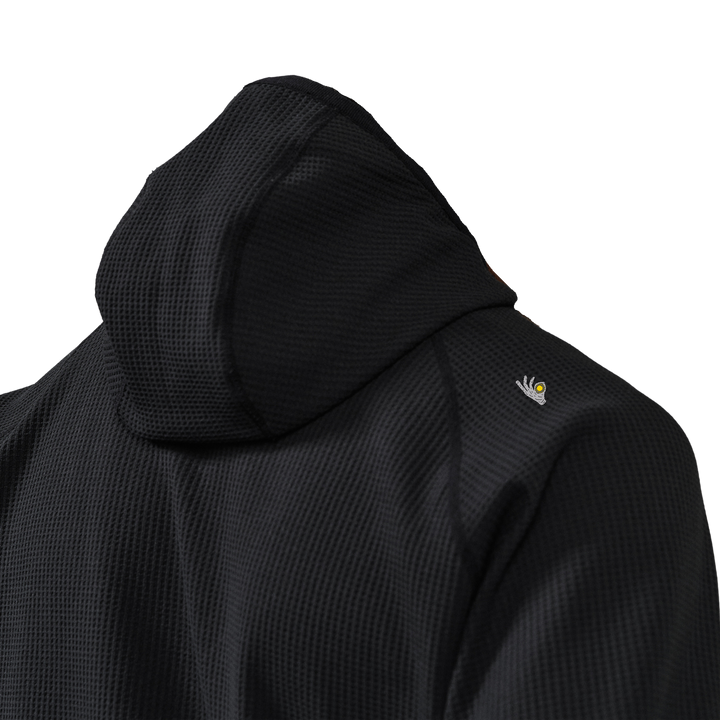 Nowhere Somewhere The Peace Waffle Hood with waffle-knit texture